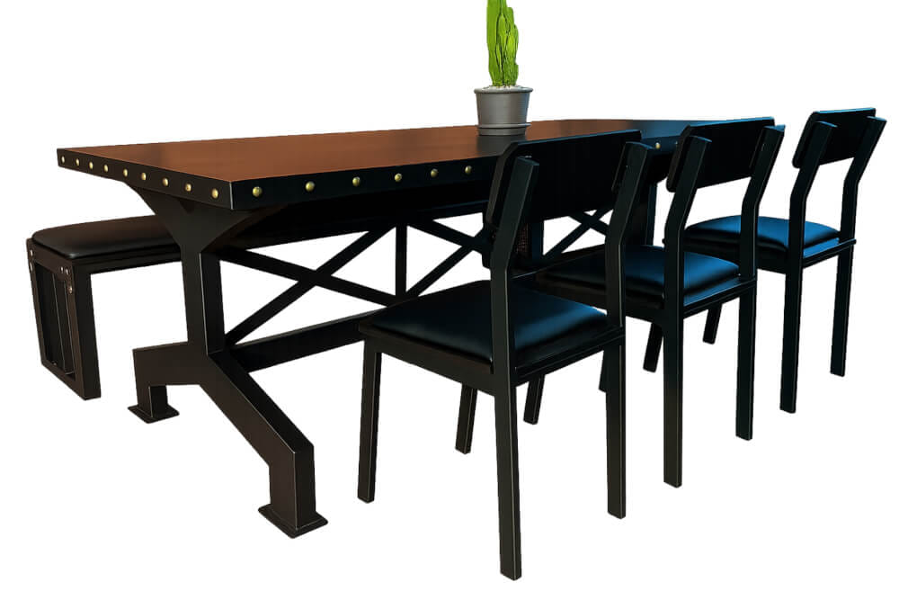 ชุดโต๊ะอาหาร 6 ที่นั่ง THE WILD FURNITURE รุ่น MAGPIE 180 ซม. สีไม้โอ๊ค/ดำ